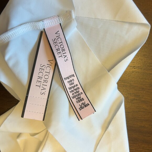 NWT Victoria's Secret Thong/String White Size Large - Picture 5 of 8